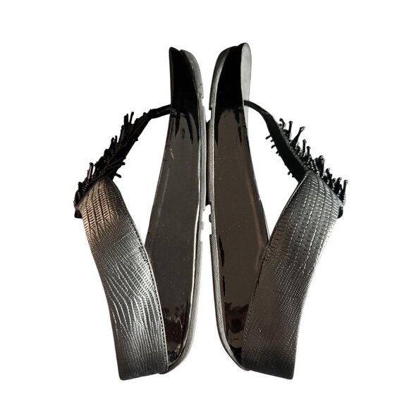 Fitflop Cha Cha Black Tassel Sandals Women's, Size 9 - Picture 7 of 10